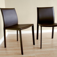 Baxton Studio Dining Chair Brown ALC-1822 Brown Set of 2